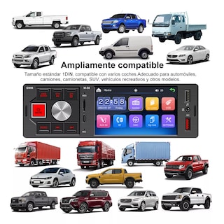 Foto 2 | Estéreo De Pantalla Para Auto 1 Din Con Cámara Eo Safe Imports Esi-17425 Negro