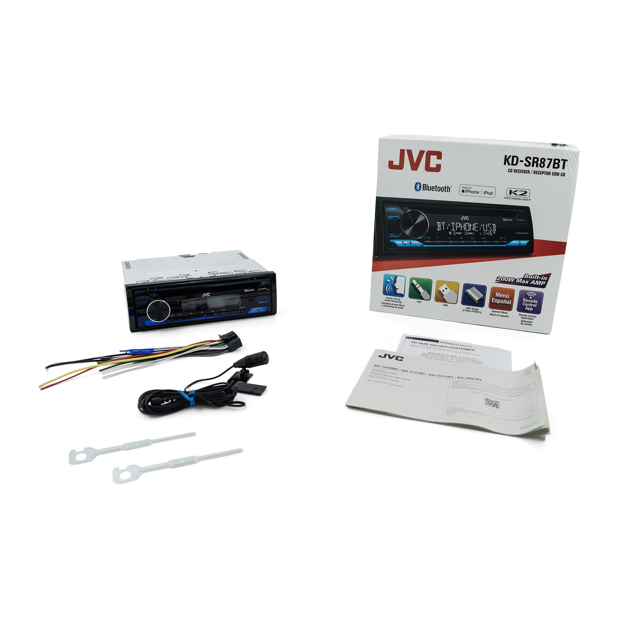 Foto 6 pulgar | Estéreo para Coche JVC KD-SR87BT con Bluetooth y Puerto USB - Venta Internacional