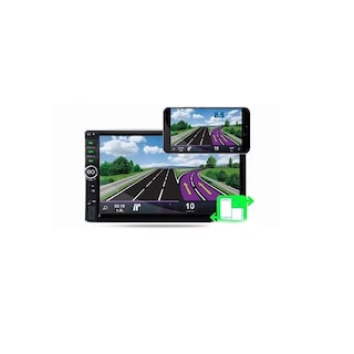 Foto 3 | Language Espejo Enlace Bt Car Stereo 7 Pulgadas Hd Pantalla Tác Eo Safe Imports Esi-7480-1 Negro