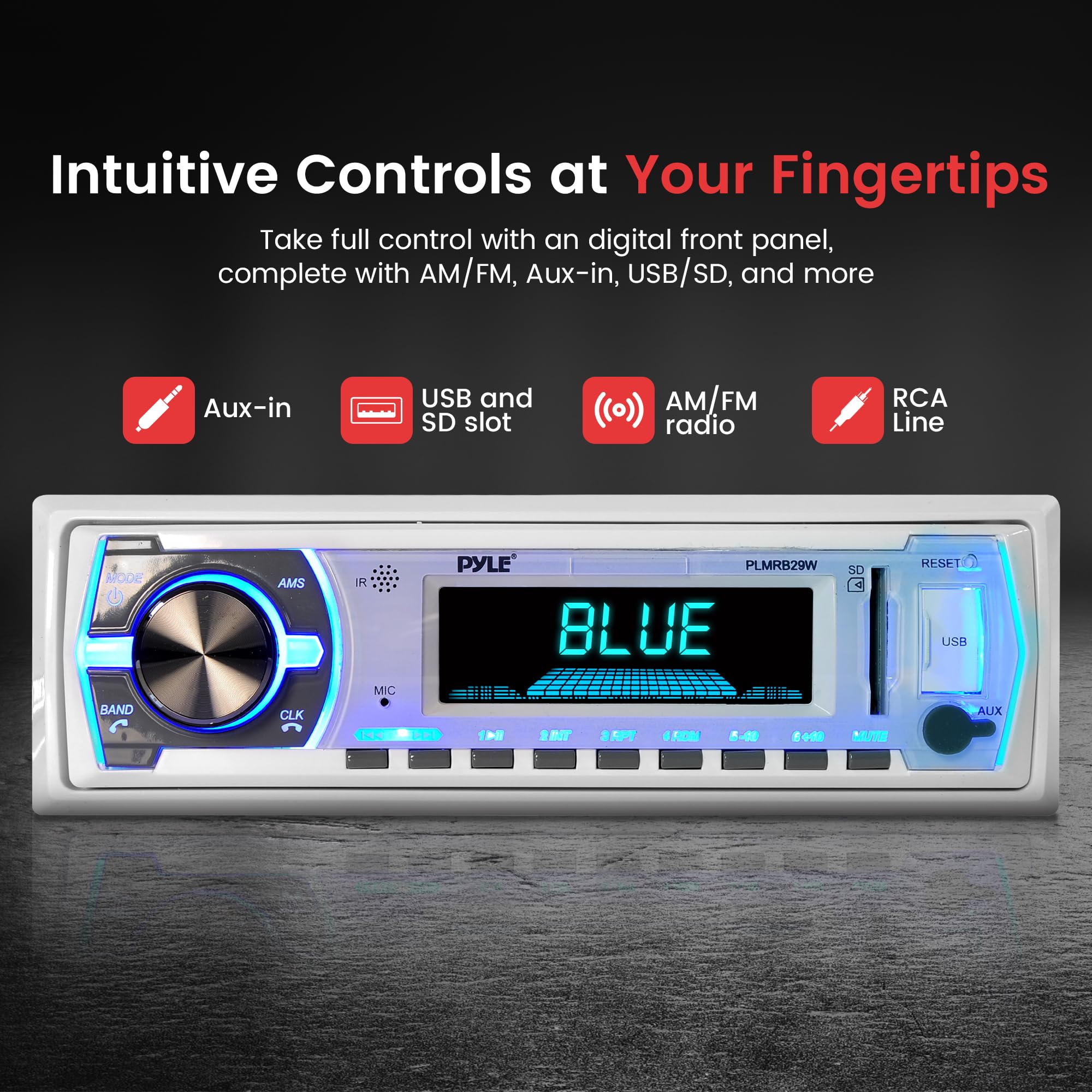 Foto 6 pulgar | Autoestéreo Pyle PLMRB29W Bluetooth - Venta Internacional