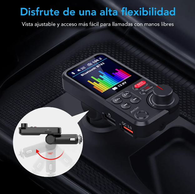Foto 3 pulgar | Xtellar Transmisor Bluetooth Superior Fm Qc3.0 Inalámbrico – Experiencia Estéreo Impecable Para Auto