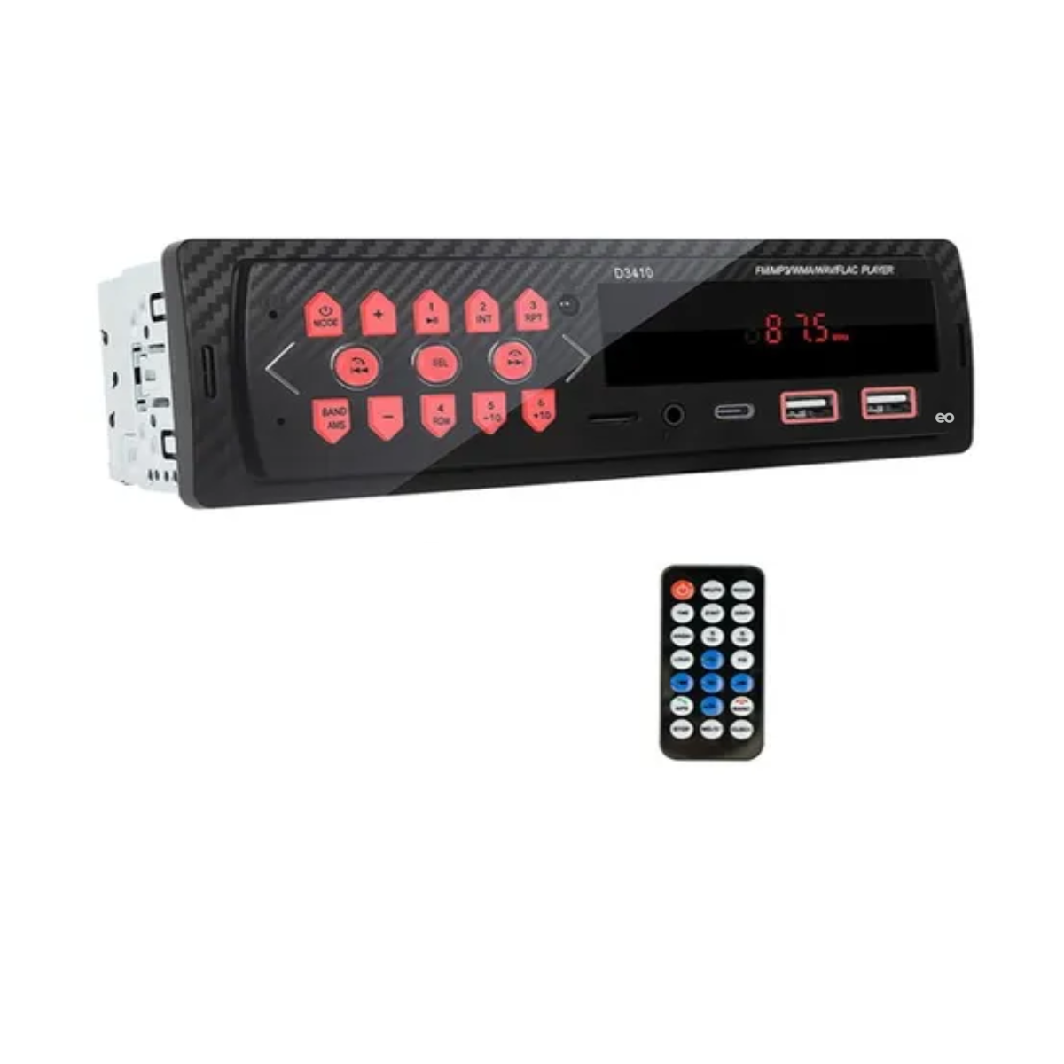 Foto 2 pulgar | Estéreo 1 Din Bluetooth Mp3 Radio Manos Libres Fm Usb Aux Eo Safe Imports Esi-19882 Negro