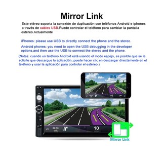 Foto 2 | Kit Estéreo Para Auto Fnbrli Mirror Link 7 7010b Con Cámara Lab.g Negro