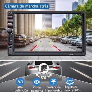 Foto 5 | Kit Estéreo Para Auto Fnbrli Mirror Link 7 7010b Con Cámara Lab.g Negro