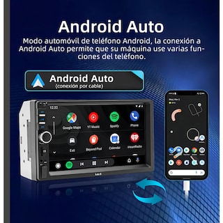 Foto 4 | Auto Estéreo Táctil Bluetooth Con Usb, Fm, Aux Y Cámara Lab.g Negro