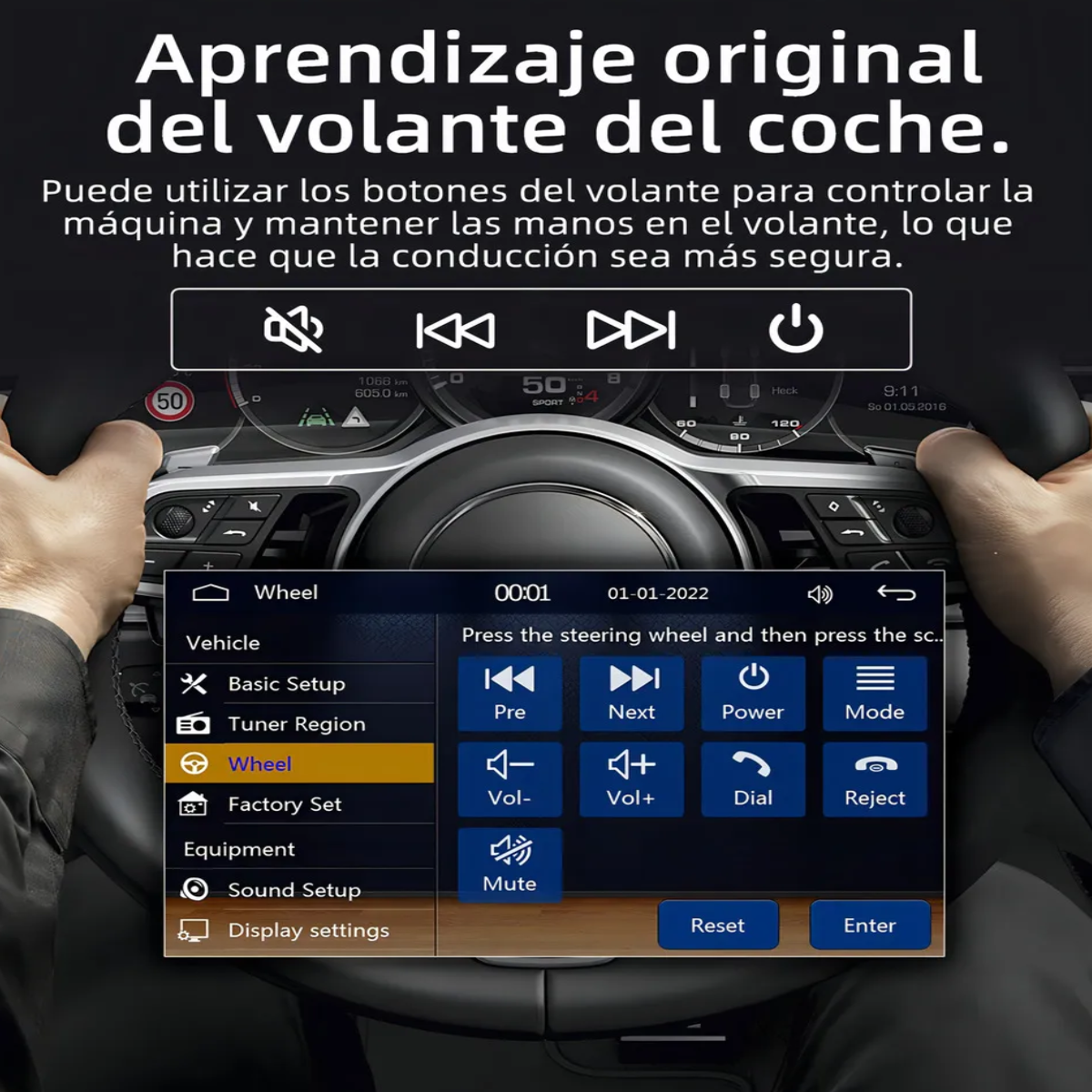 Foto 6 pulgar | Auto Estéreo Táctil Bluetooth Con Usb, Fm, Aux Y  Cámara Lab.g Negro