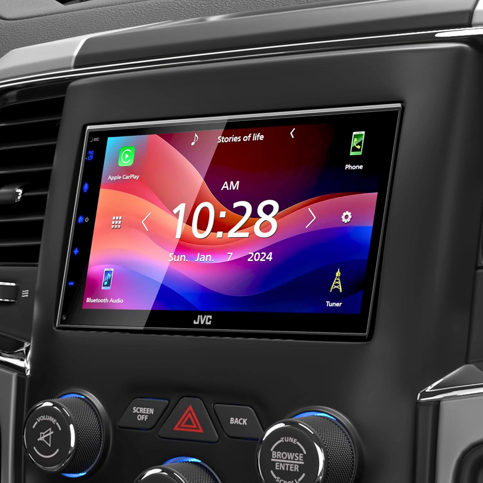 Foto 8 pulgar | Autoestéreo Pantalla Jvc Kw-m690bw Wireless Carplay Android