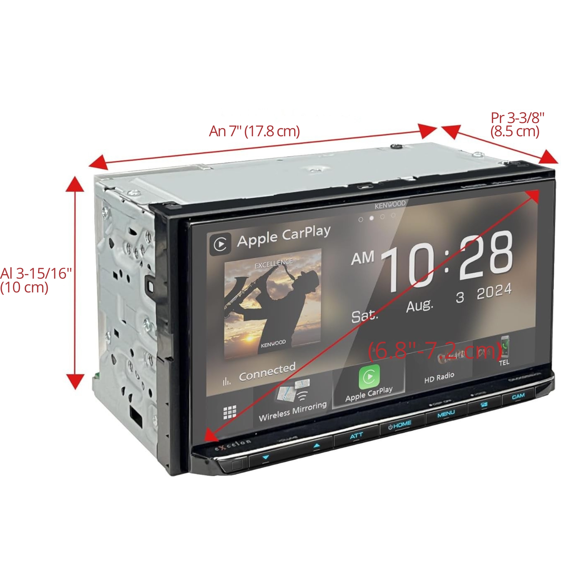 Foto 7 pulgar | Autoestéreo Pantalla Kenwood Dmx958xr Carplay Android Hd