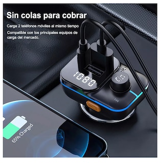 Foto 3 | Transmisor FM Bluetooth 5.0 para Coche de Mp3 Audio Estéreo
