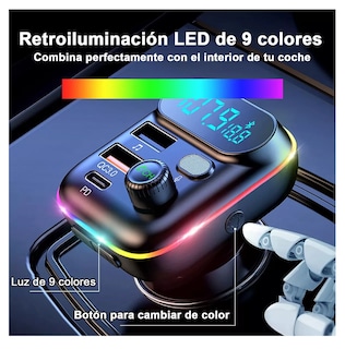 Foto 4 | Transmisor Bluetooth Fm de Auto con Carga Rápida QC3.0 + PD20W