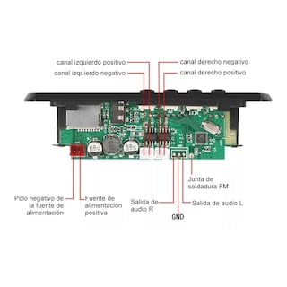 Foto 3 | Modulo Reproductor De Audio Bluetooth Usb Sd Fm Eo Safe Imports Esi-1555 Gris