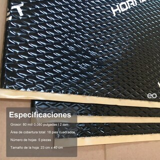 Foto 3 | Láminas Insonorizantes Autoadhesivas para Automóviles Negro 5 Piezas