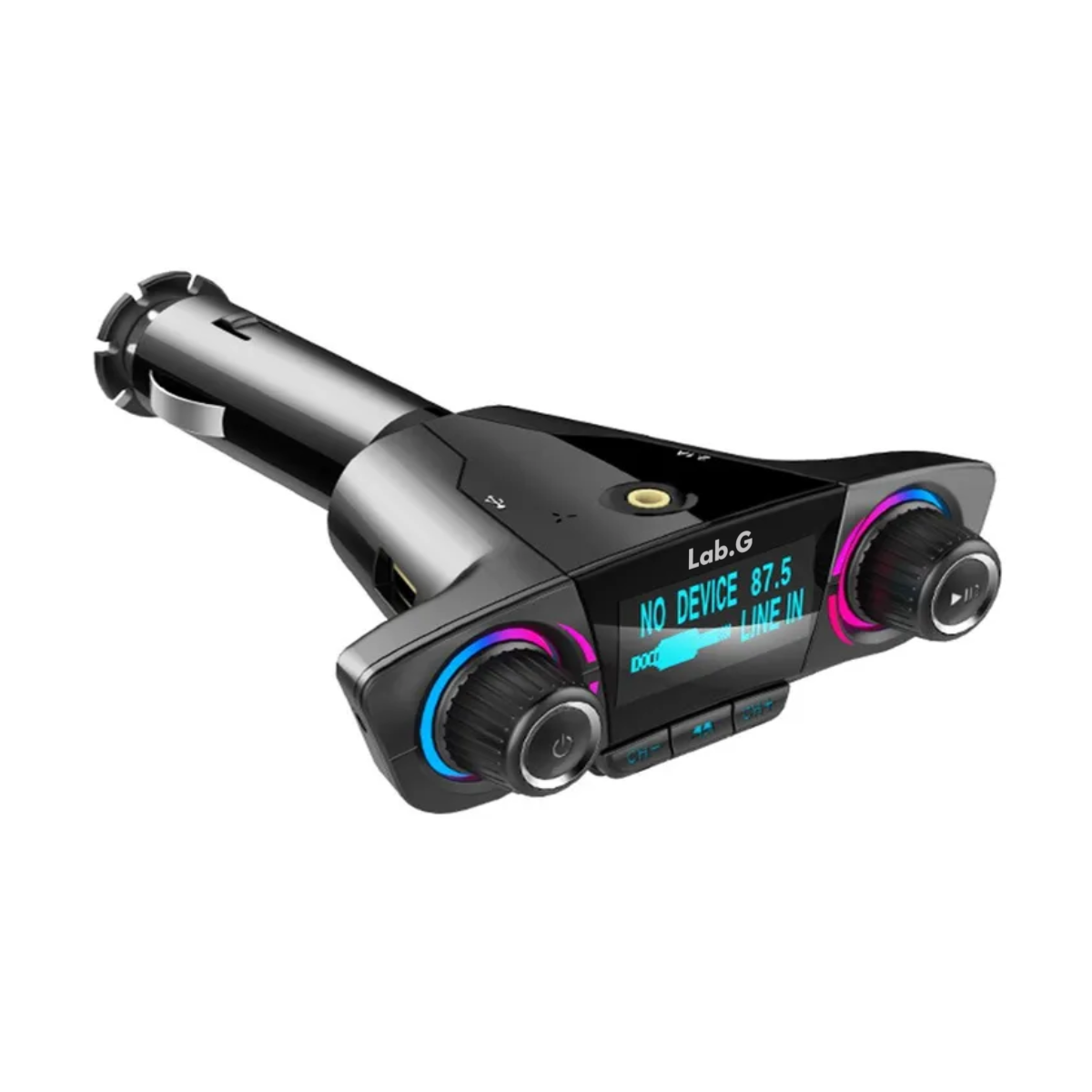 Receptor Bluetooth Y Transmisor Fm Auto Lab.g Negro