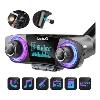 Foto 2 | Receptor Bluetooth Y Transmisor Fm Auto Lab.g Negro