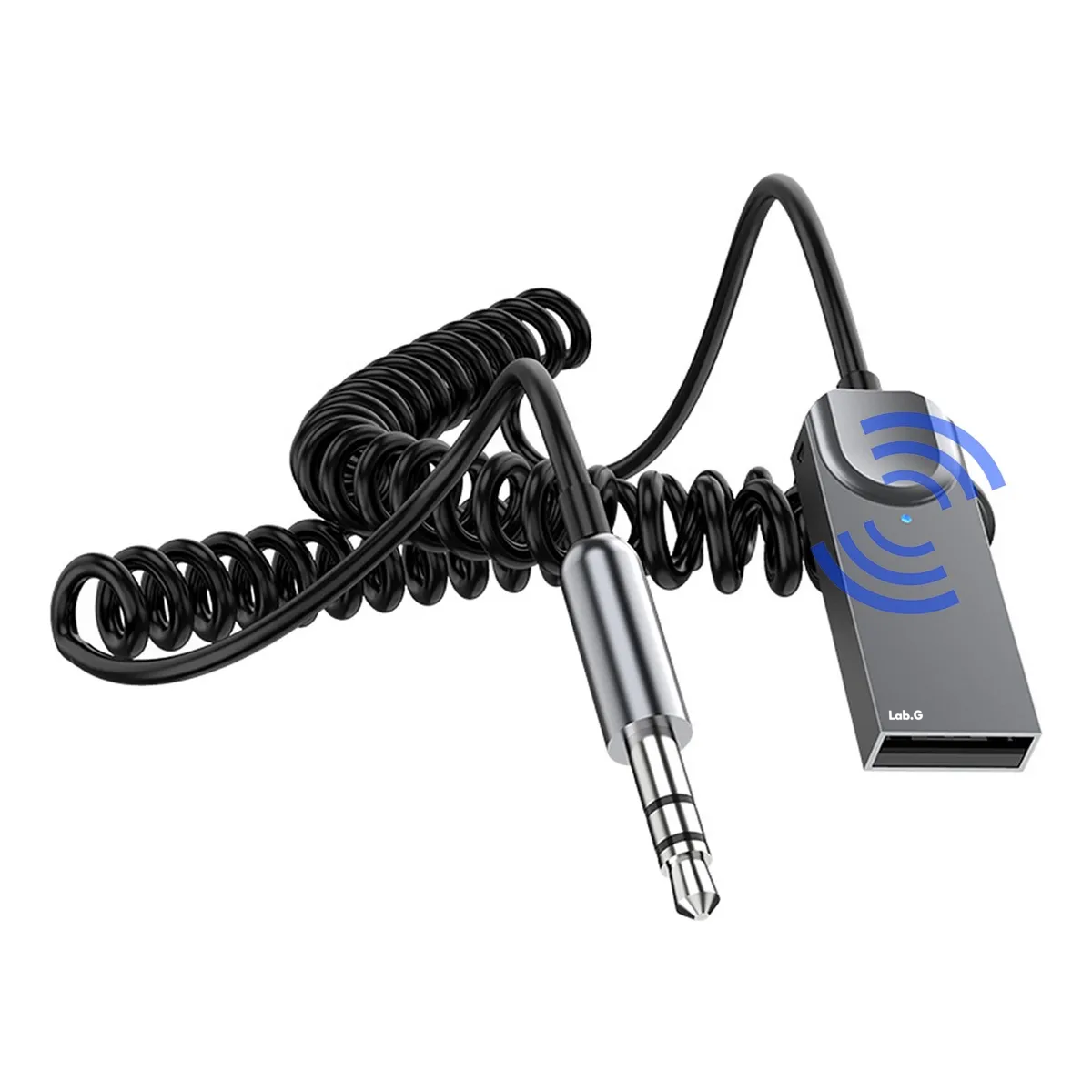 Receptor Bluetooth Usb Para Auto Con Toma Aux De 3.5mm Lab.g Gris