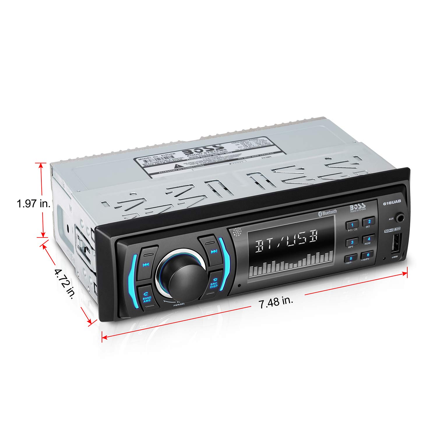 Foto 5 | Venta Internacional - Sistema Estéreo Para Coche Boss Audio Systems 616uab Single Din Bluetooth