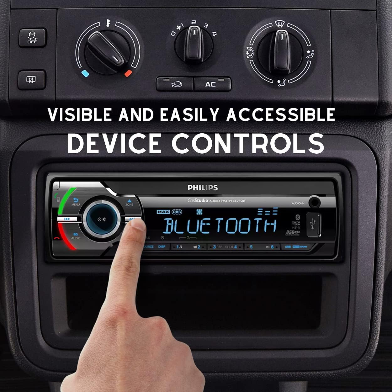 Foto 5 pulgar | Receptor Estéreo Para Coche Philips Digital Media Bluetooth - Venta Internacional