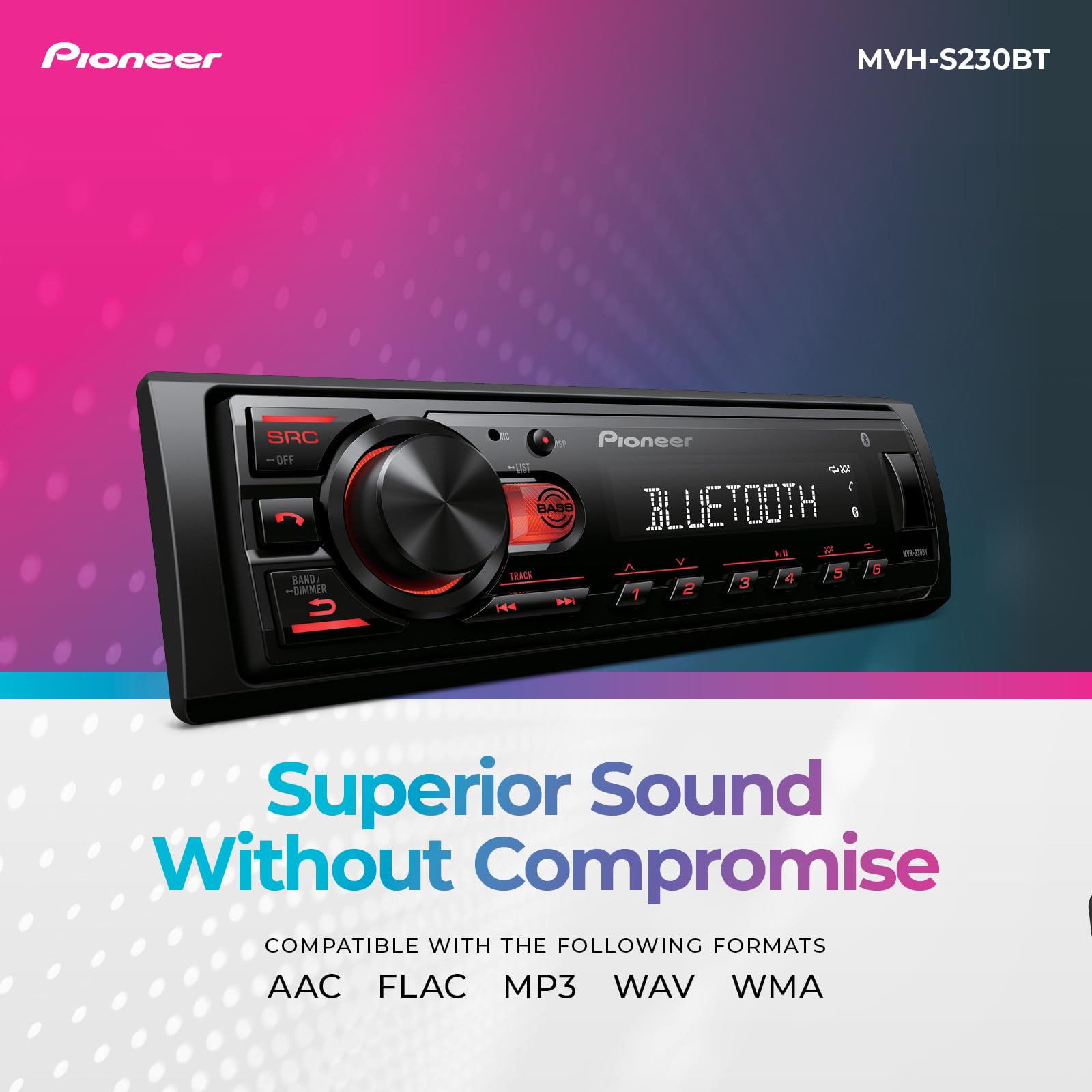 Foto 6 pulgar | Autoestéreo Pioneer Mvh-s230bt con Bluetooth-Venta Internacional
