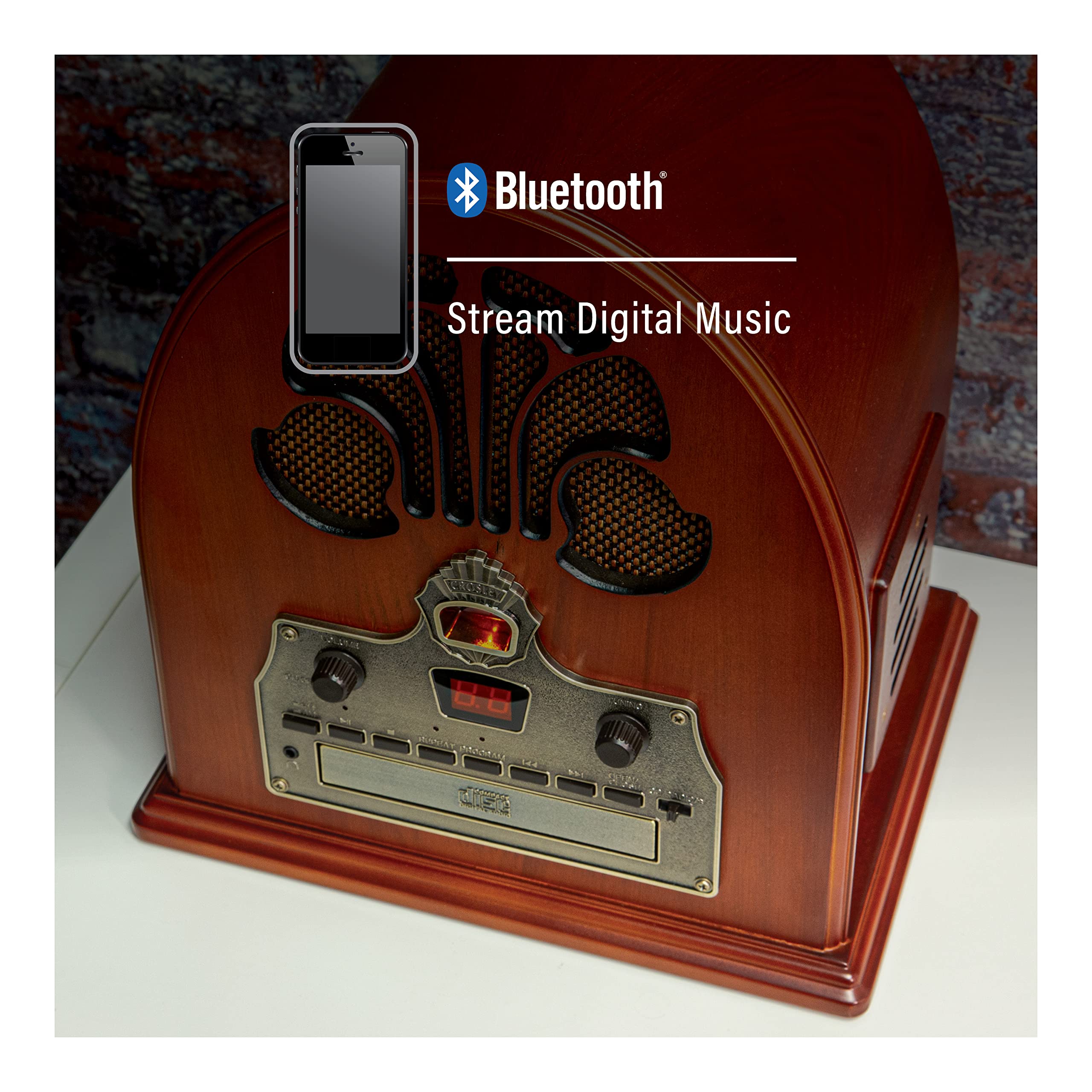 Foto 8 pulgar | Radio De Sobremesa Crosley Cr32d-pa Cathedral Retro Am/fm - Venta Internacional