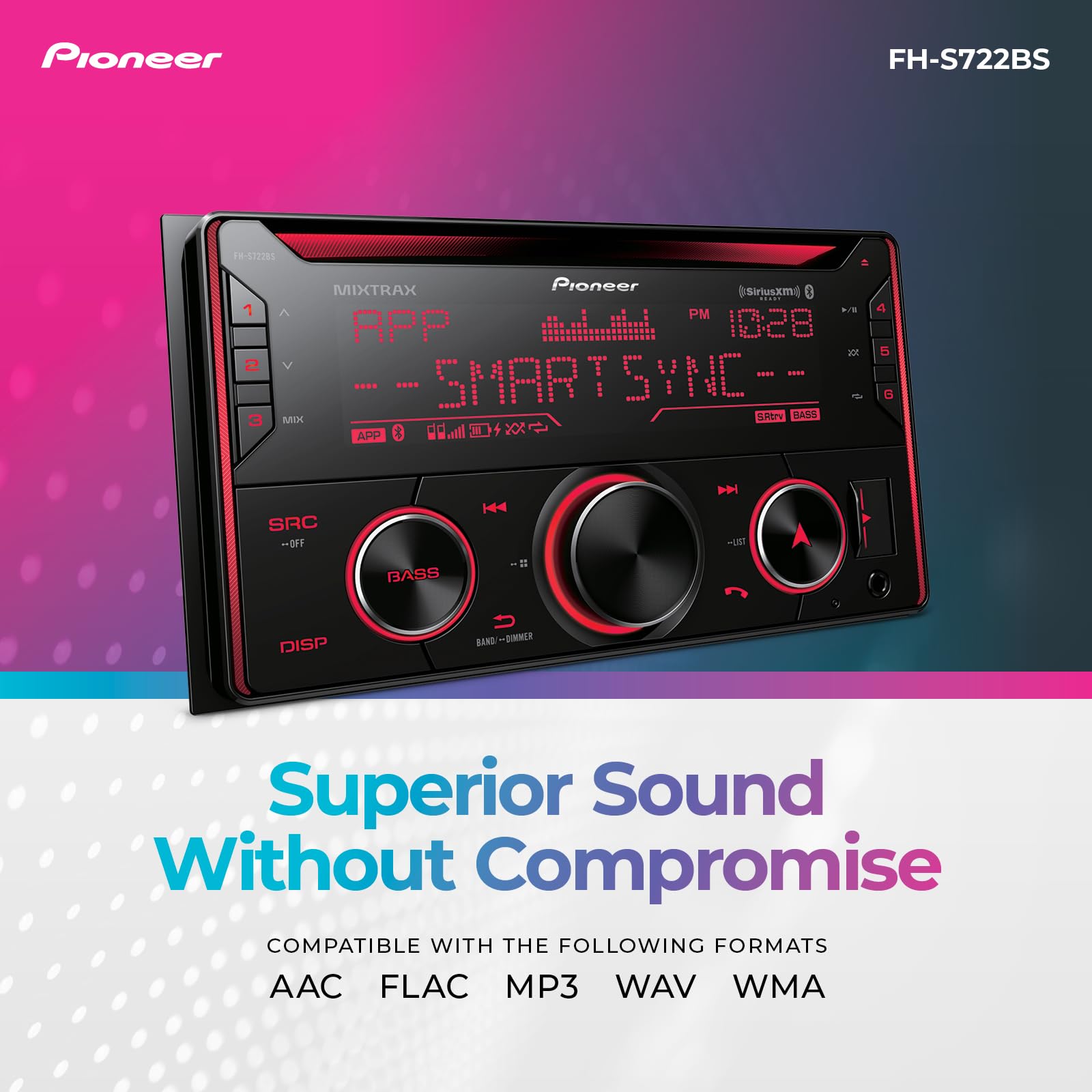 Foto 6 | Autoestéreo Pioneer Fh-s722bs con Bluetooth para Auto-Venta Internacional