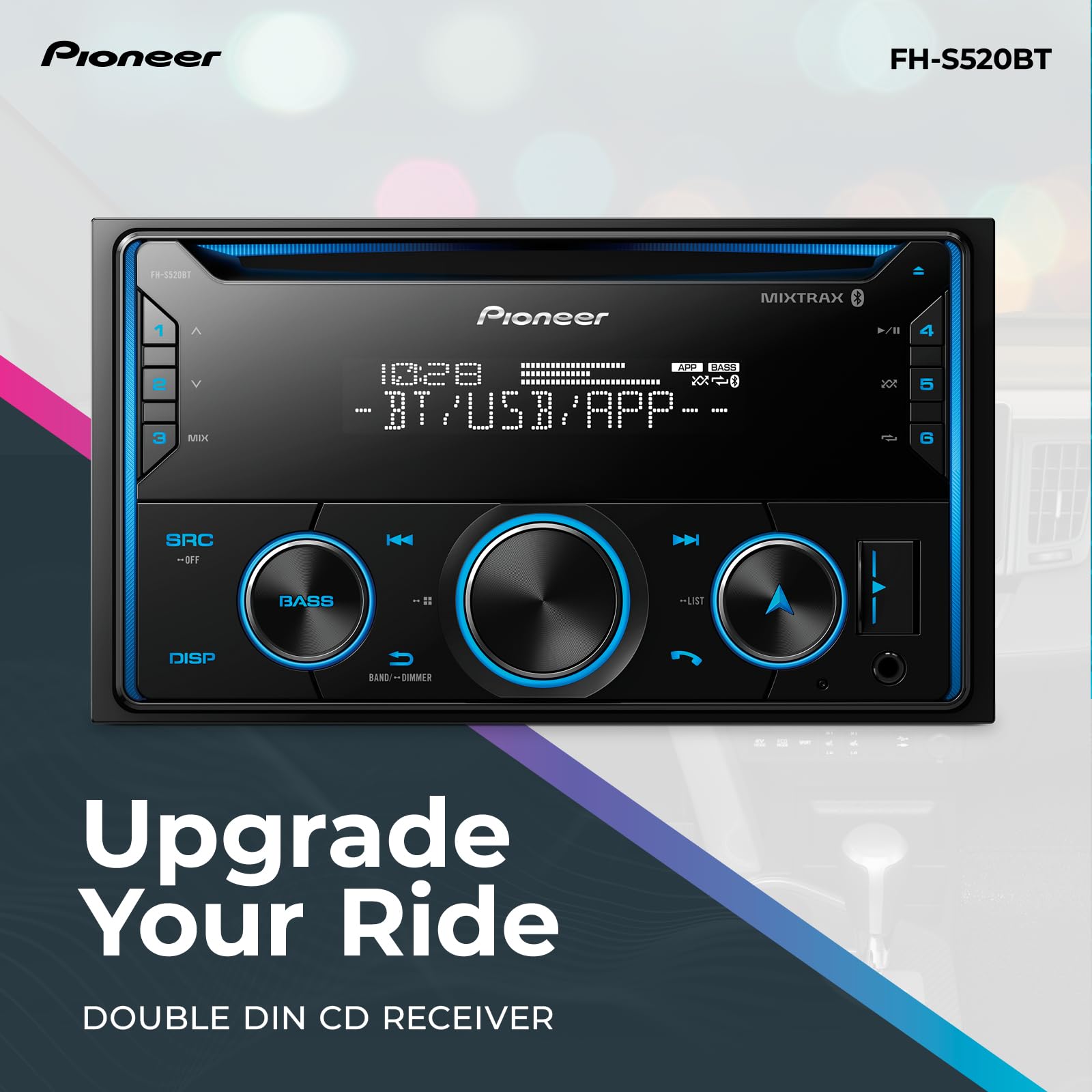 Foto 2 | Autoestéreo Pioneer Fh-s520bt con Bluetooth para Auto-Venta Internacional
