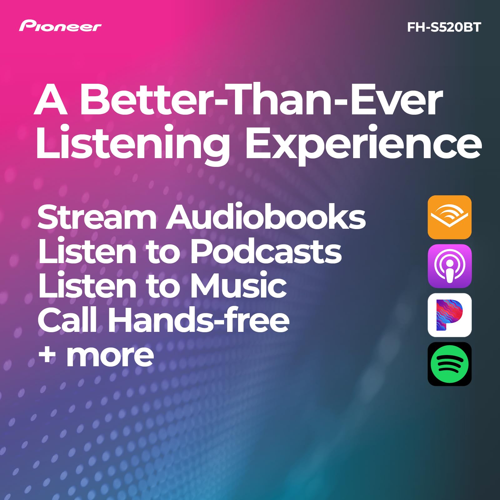 Foto 5 | Autoestéreo Pioneer Fh-s520bt con Bluetooth para Auto-Venta Internacional
