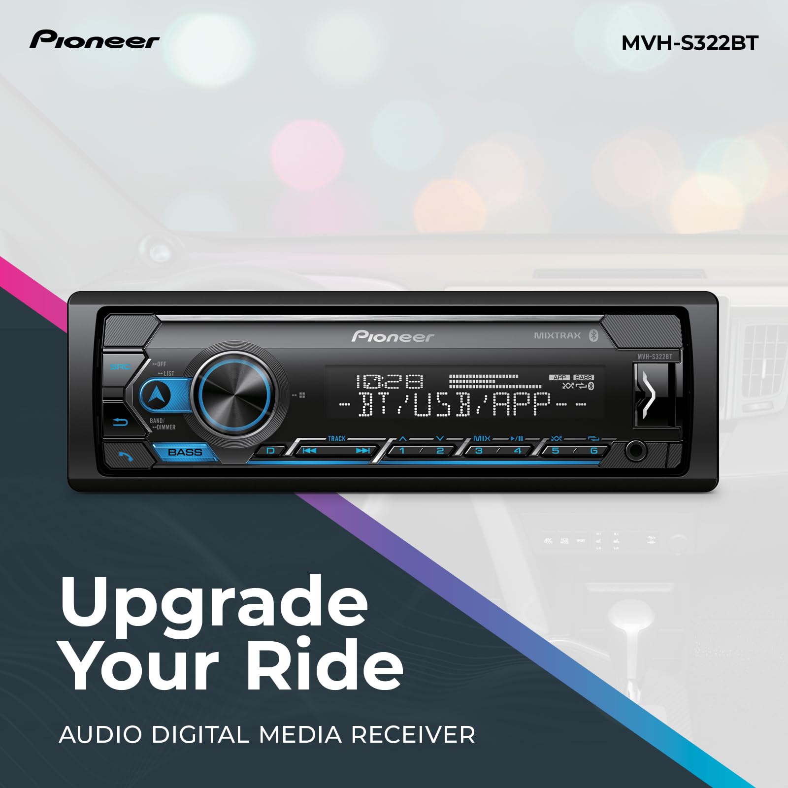 Foto 3 pulgar | Autoestéreo Pioneer Mvh-s322bt con Bluetooth para Auto-Venta Internacional