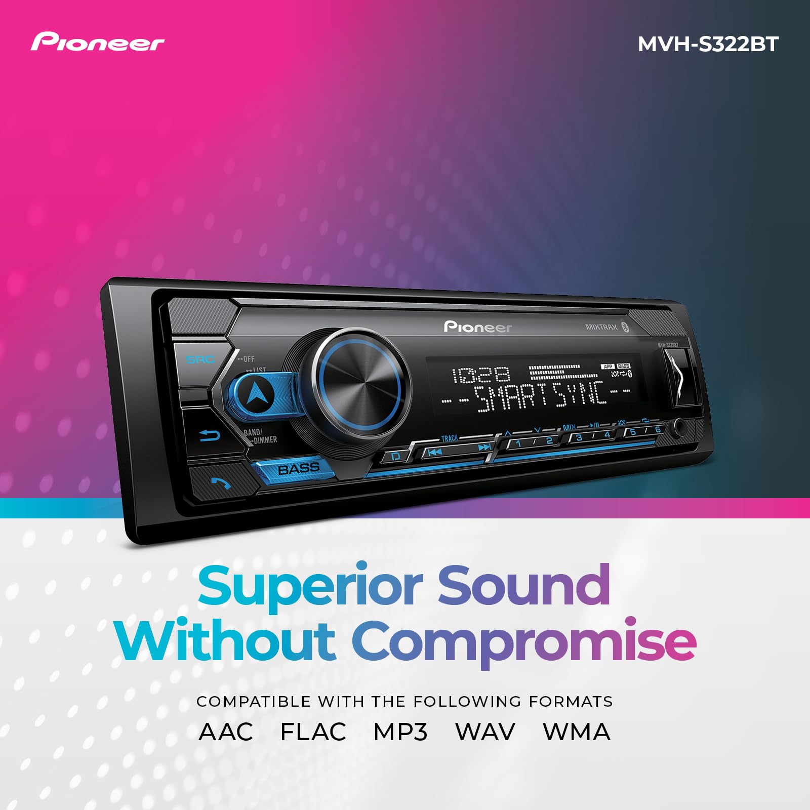 Foto 6 | Autoestéreo Pioneer Mvh-s322bt con Bluetooth para Auto-Venta Internacional