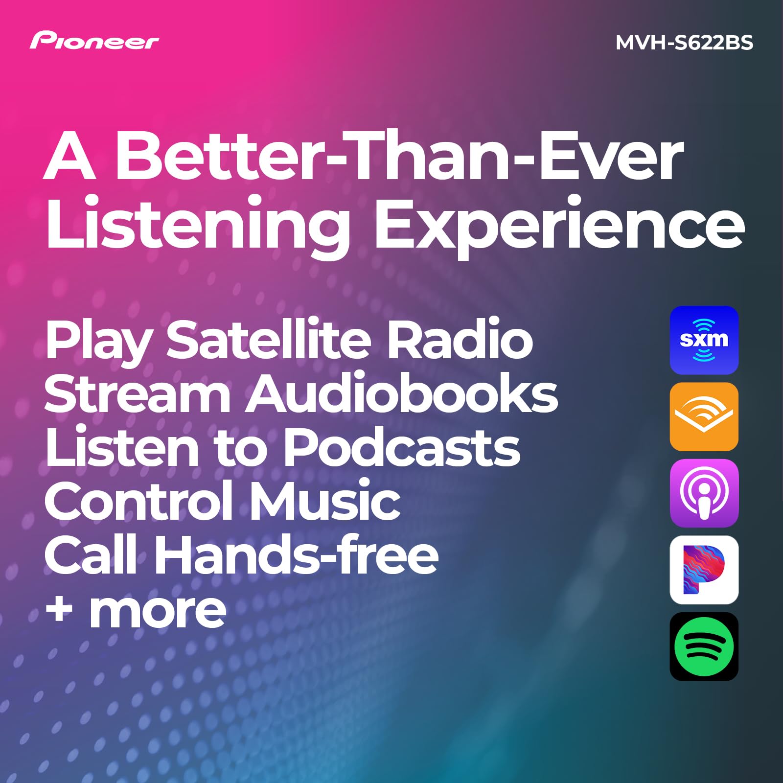 Foto 5 | Autoestéreo Pioneer Mvh-s622bs con Bluetooth para Auto-Venta Internacional