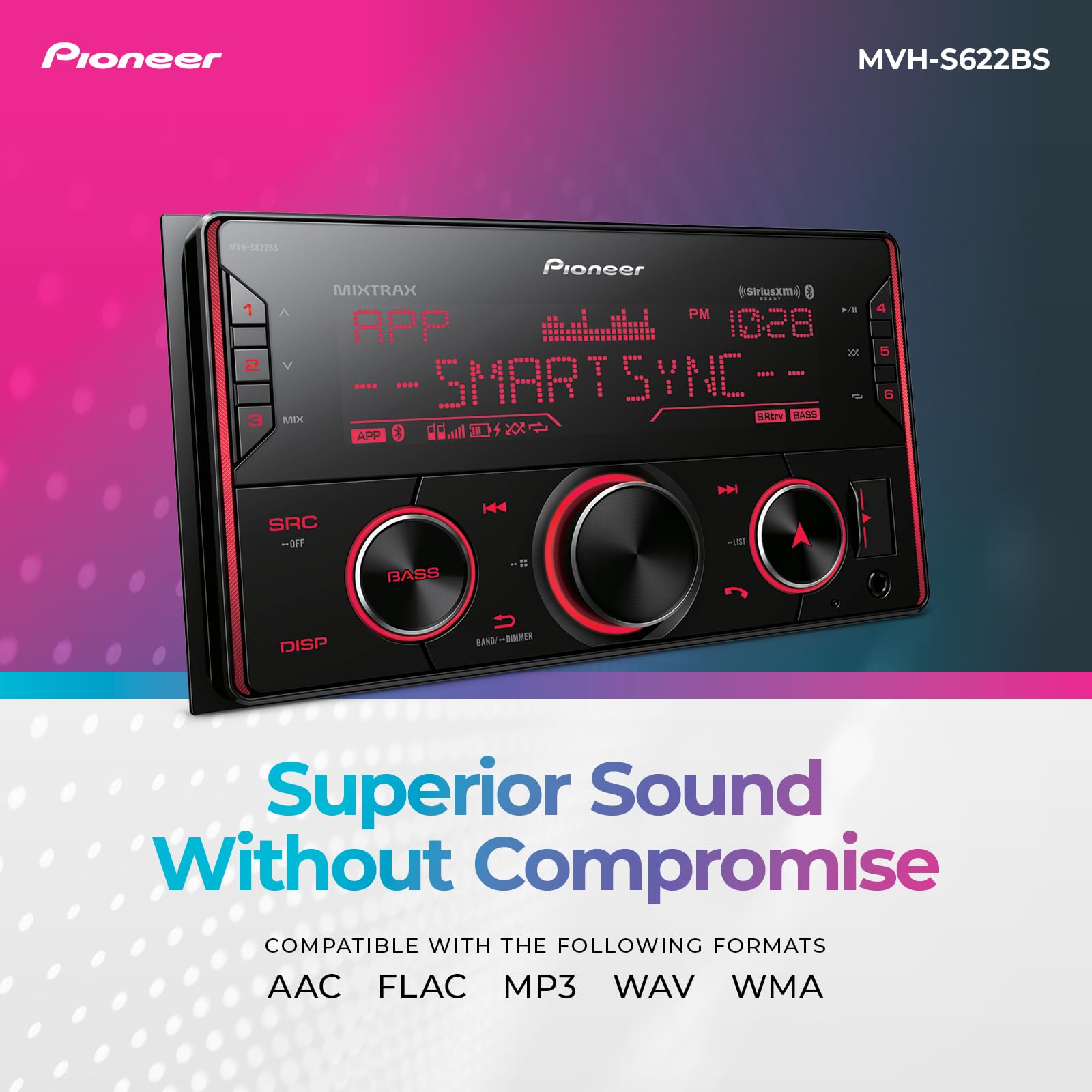 Foto 6 | Autoestéreo Pioneer Mvh-s622bs con Bluetooth para Auto-Venta Internacional