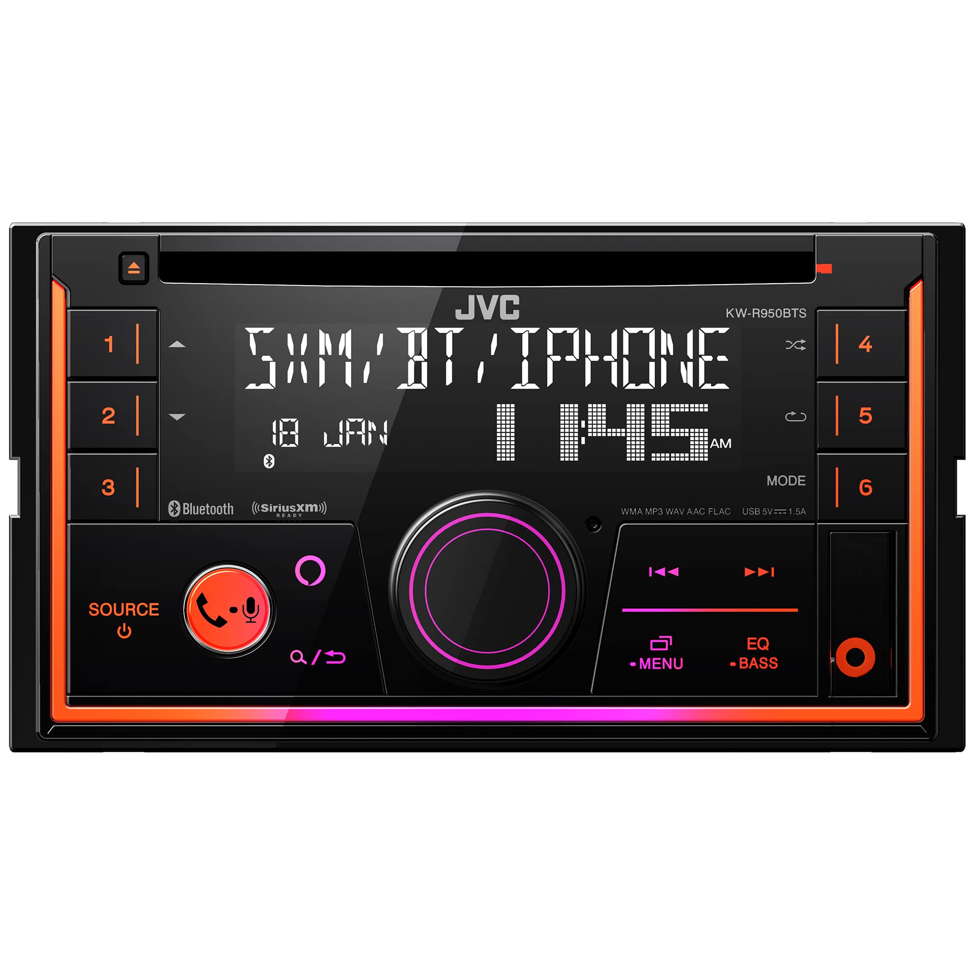 Foto 2 pulgar | Estéreo para Coche Jvc Kw-r950bts Bluetooth Usb Lcd Double Din - Venta Internacional