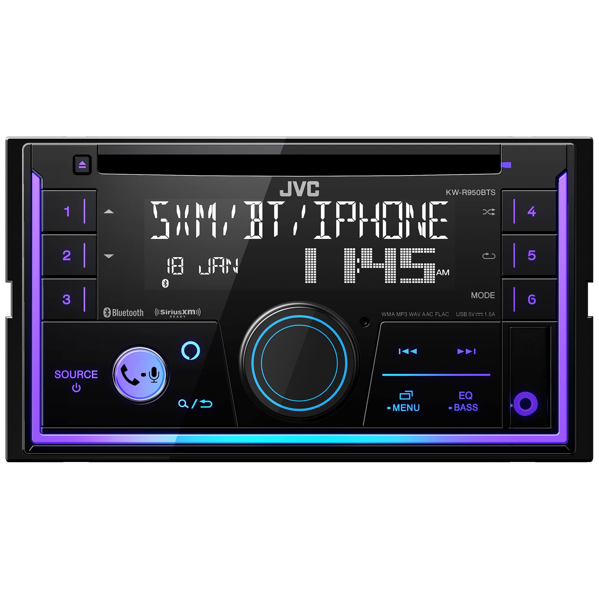 Foto 3 pulgar | Estéreo para Coche Jvc Kw-r950bts Bluetooth Usb Lcd Double Din - Venta Internacional