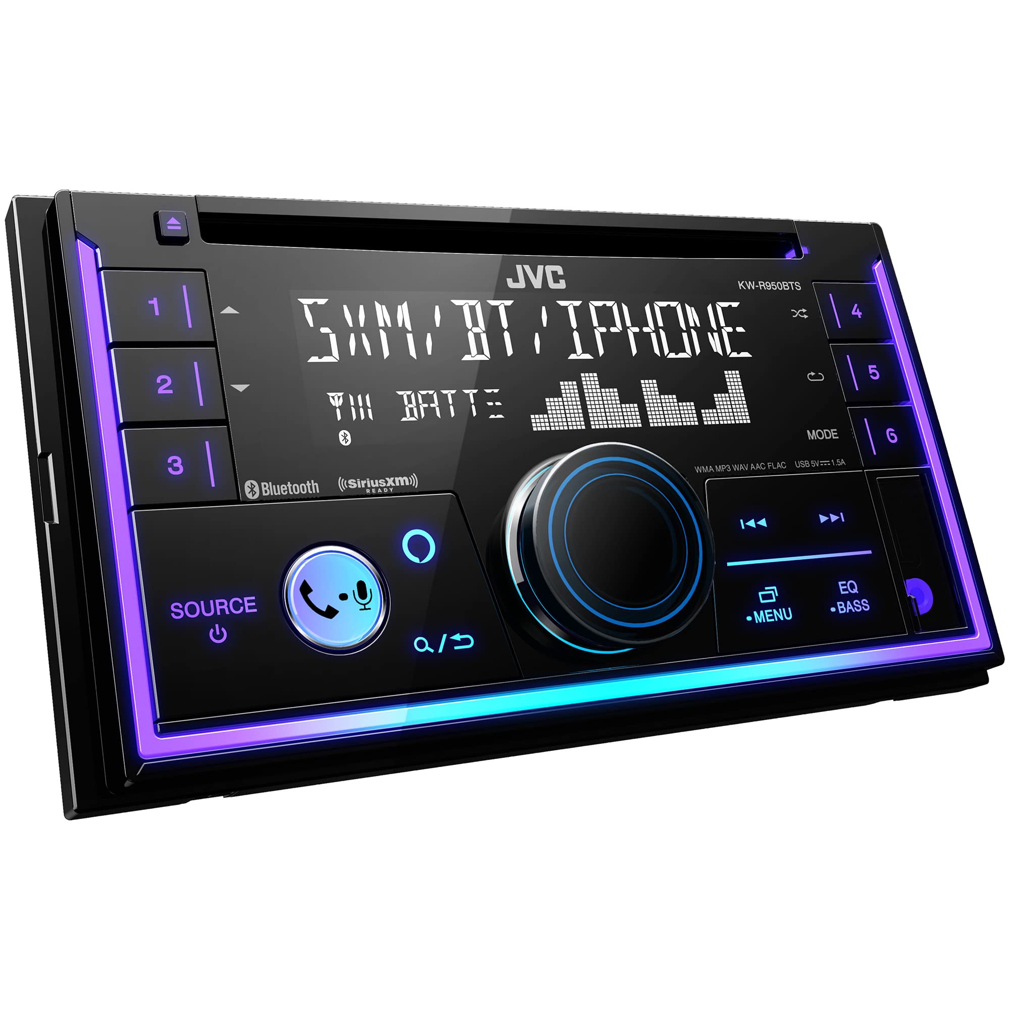 Foto 5 pulgar | Estéreo para Coche Jvc Kw-r950bts Bluetooth Usb Lcd Double Din - Venta Internacional