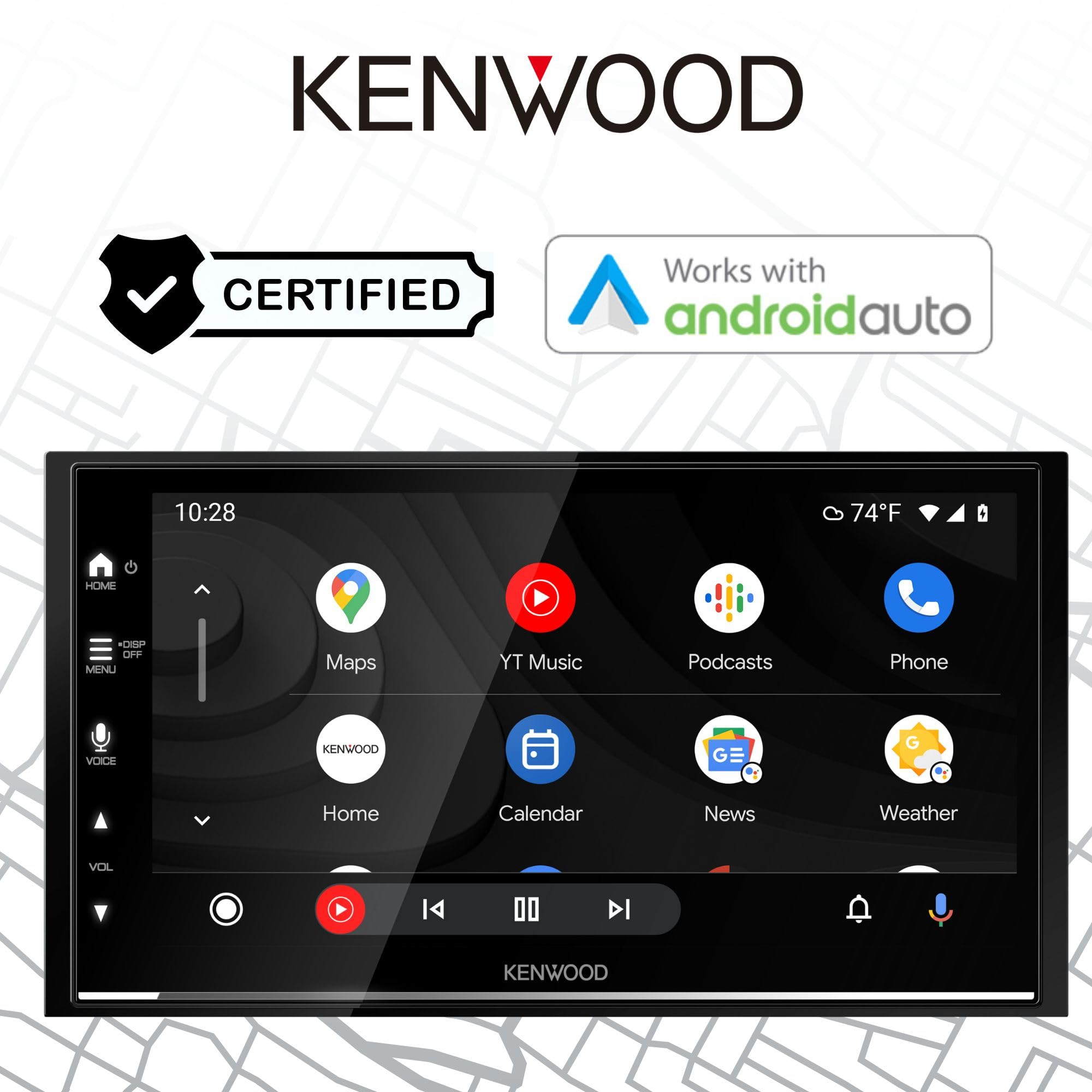 Foto 3 | Estéreo para Coche Kenwood DMX7709S con Pantalla Táctil 6.8 Pulgadas Carplay/Android - Venta Internacional