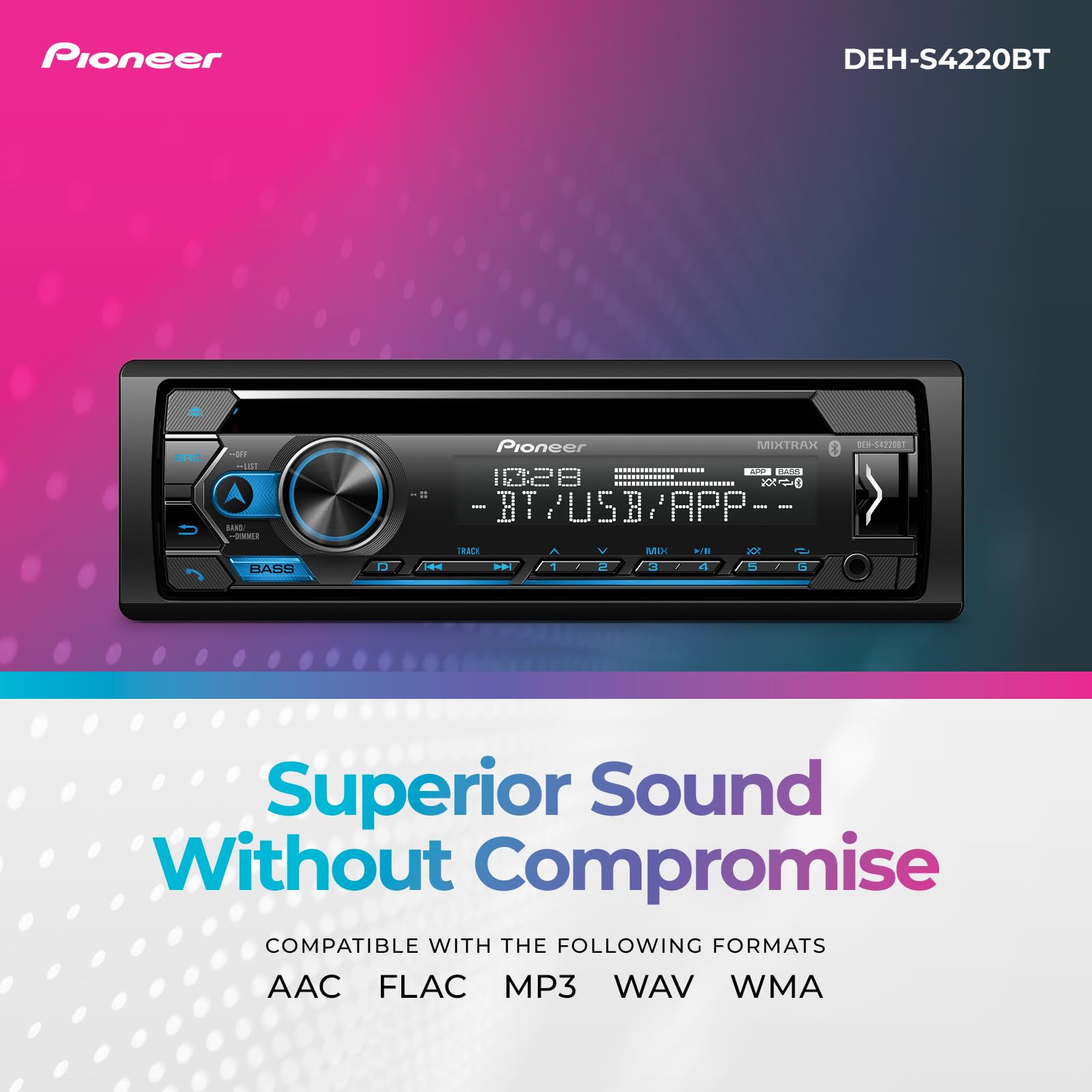 Foto 6 | Autoestéreo Pioneer Deh-s4220bt con Bluetooth para Auto-Venta Internacional