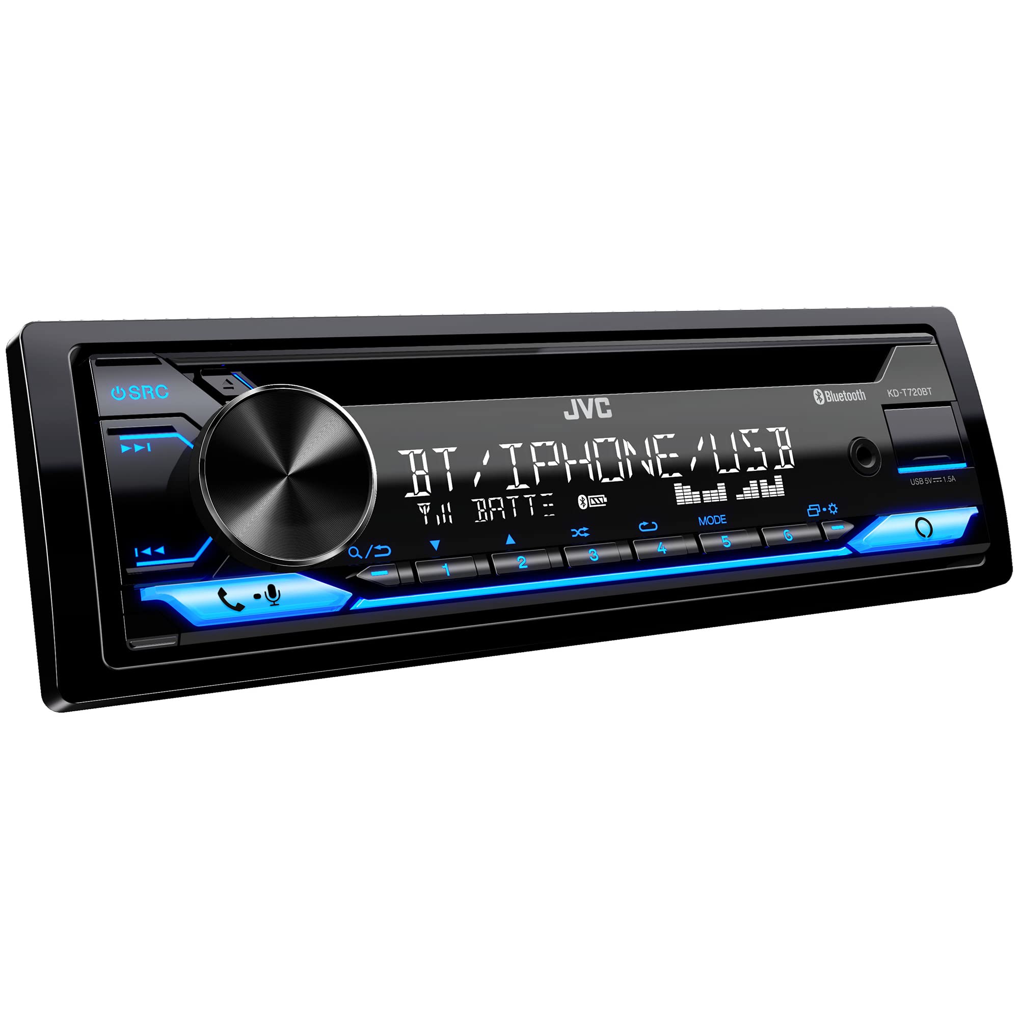 Foto 3 pulgar | Receptor de Cd Estéreo Para Automóvil Jvc Kd-t720bt con Bluetooth Single Din - Venta Internacional