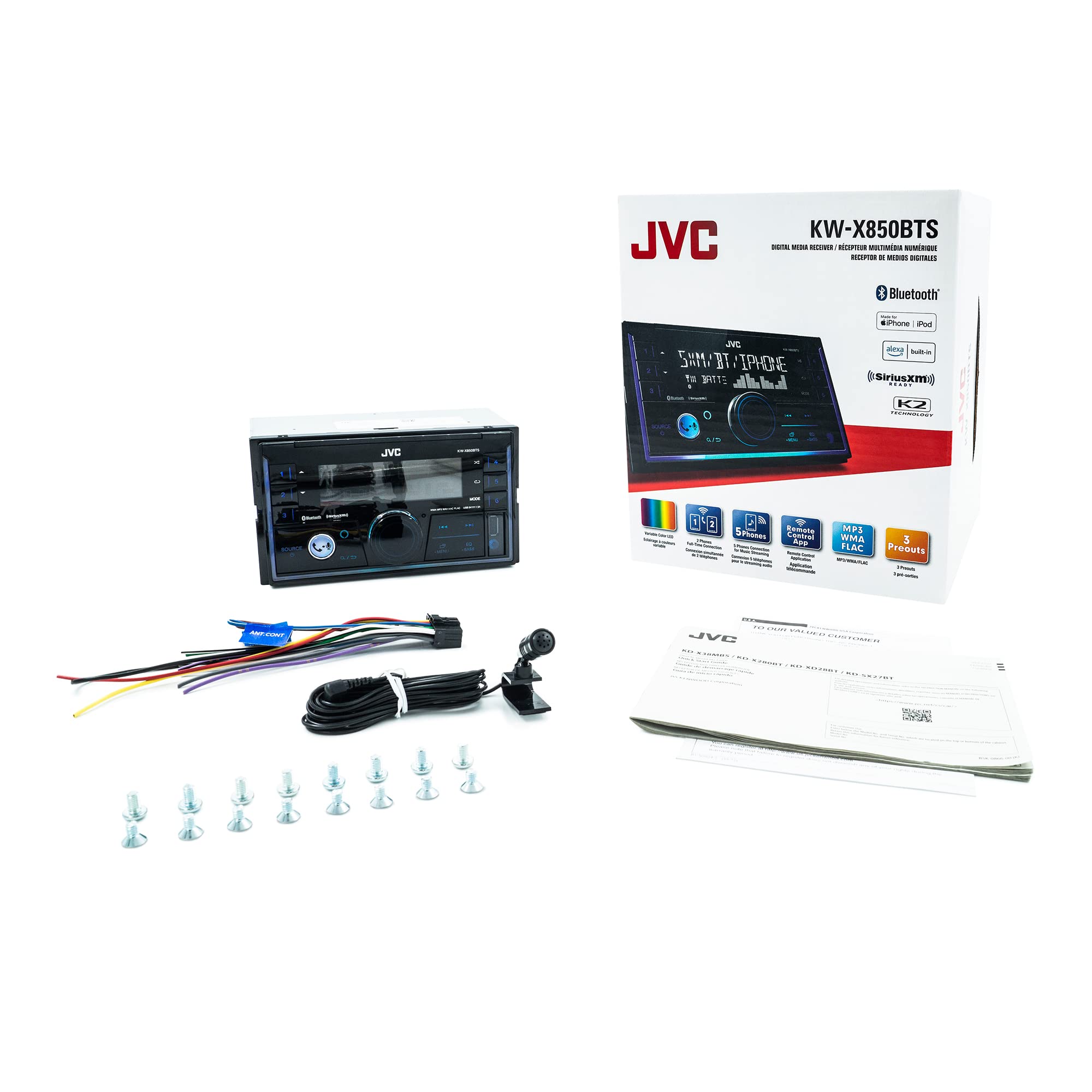 Foto 6 | Receptor Multimedia Digital Bluetooth Jvc Kw-x850bts Estéreo Para Coche - Venta Internacional