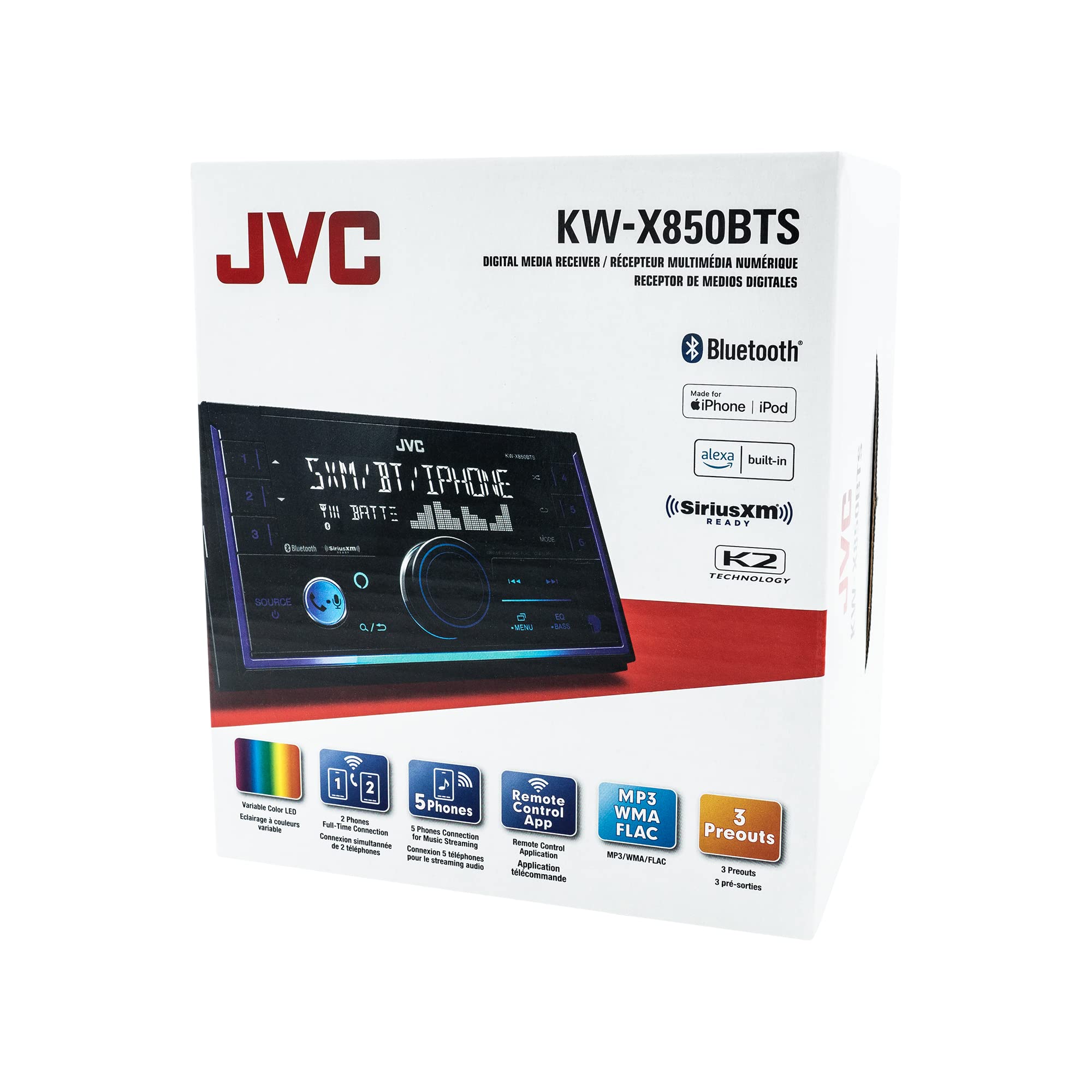 Foto 8 pulgar | Receptor Multimedia Digital Bluetooth Jvc Kw-x850bts Estéreo Para Coche - Venta Internacional