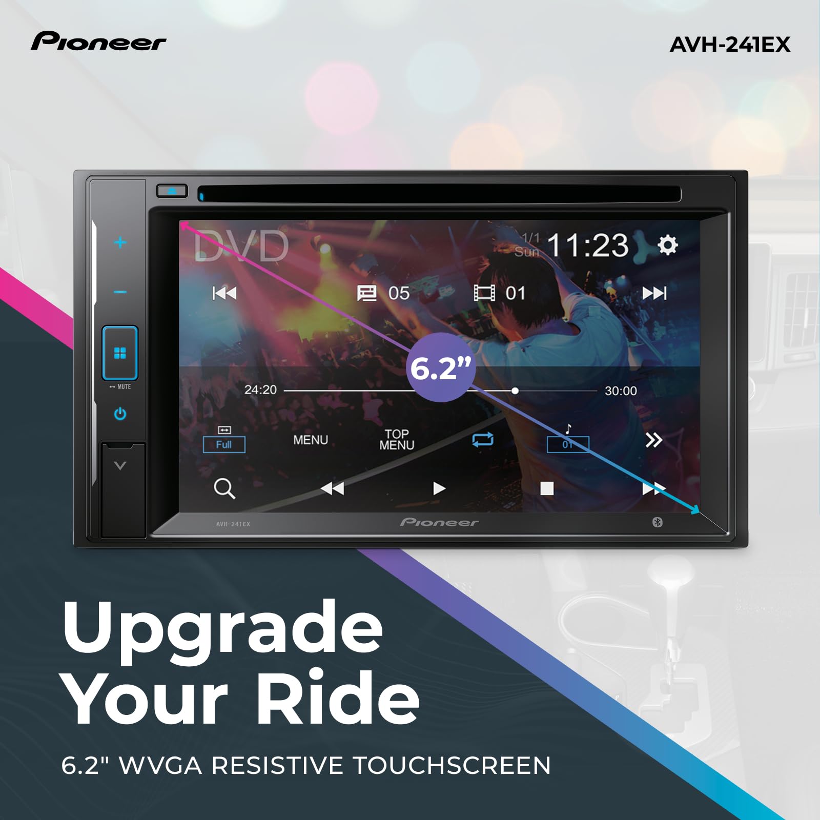 Foto 2 | Autoestéreo Pioneer Avh-241ex con Bluetooth para Auto-Venta Internacional