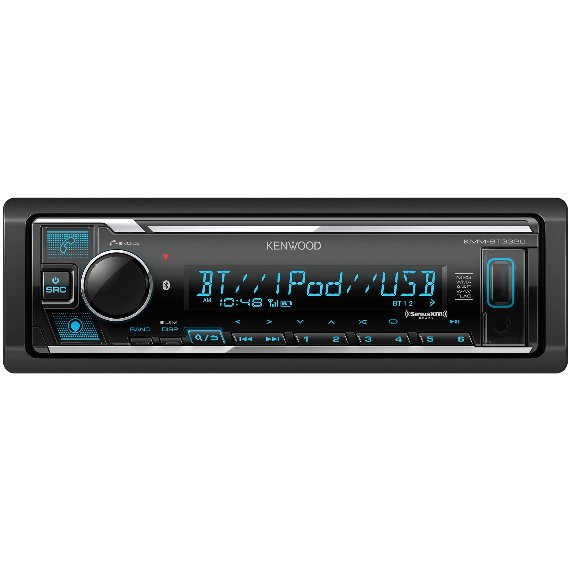 Foto 2 pulgar | Estéreo De Coche Kenwood Kmm-bt332u Bluetooth Single Din Con Usb - Venta Internacional.
