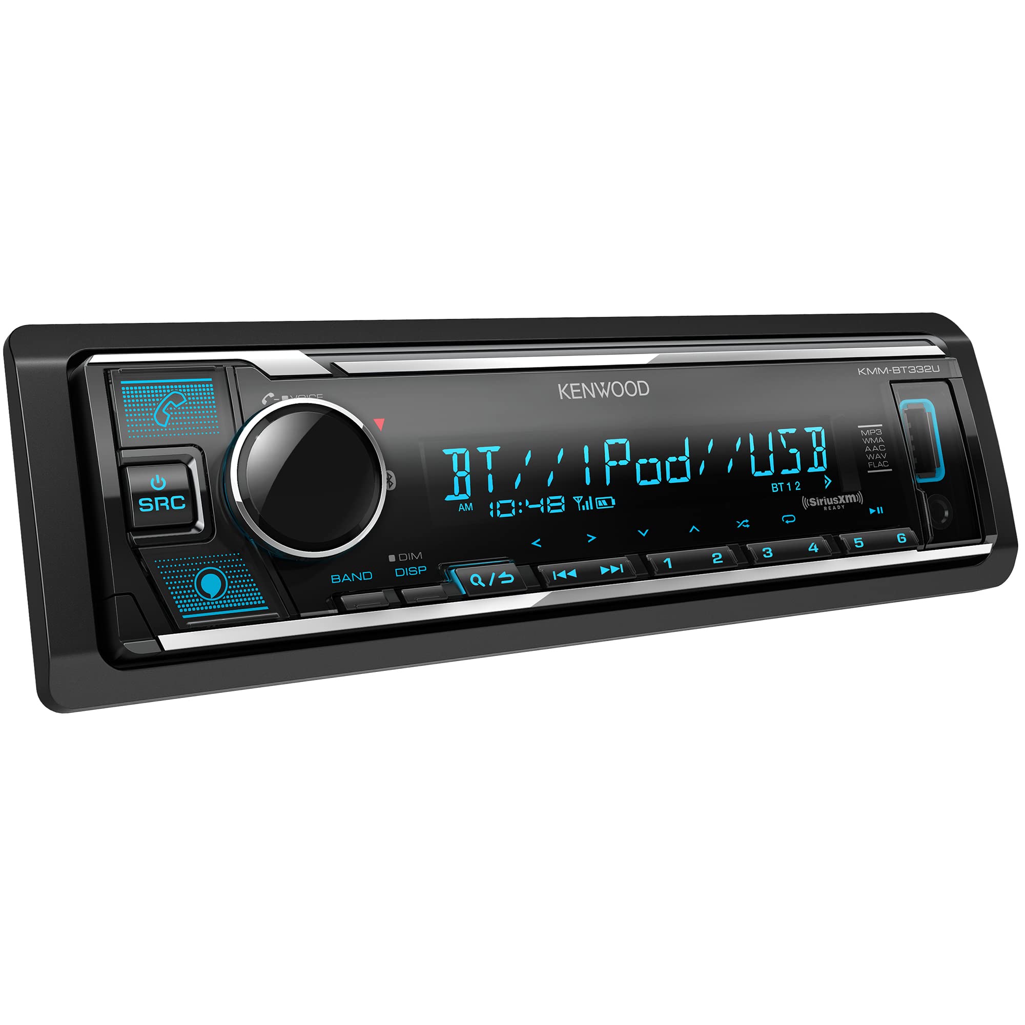 Foto 3 pulgar | Estéreo De Coche Kenwood Kmm-bt332u Bluetooth Single Din Con Usb - Venta Internacional.
