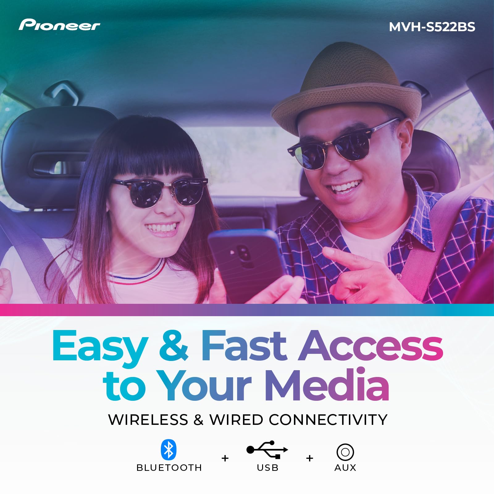 Foto 3 | Autoestéreo Pioneer con Bluetooth para Auto-Venta Internacional