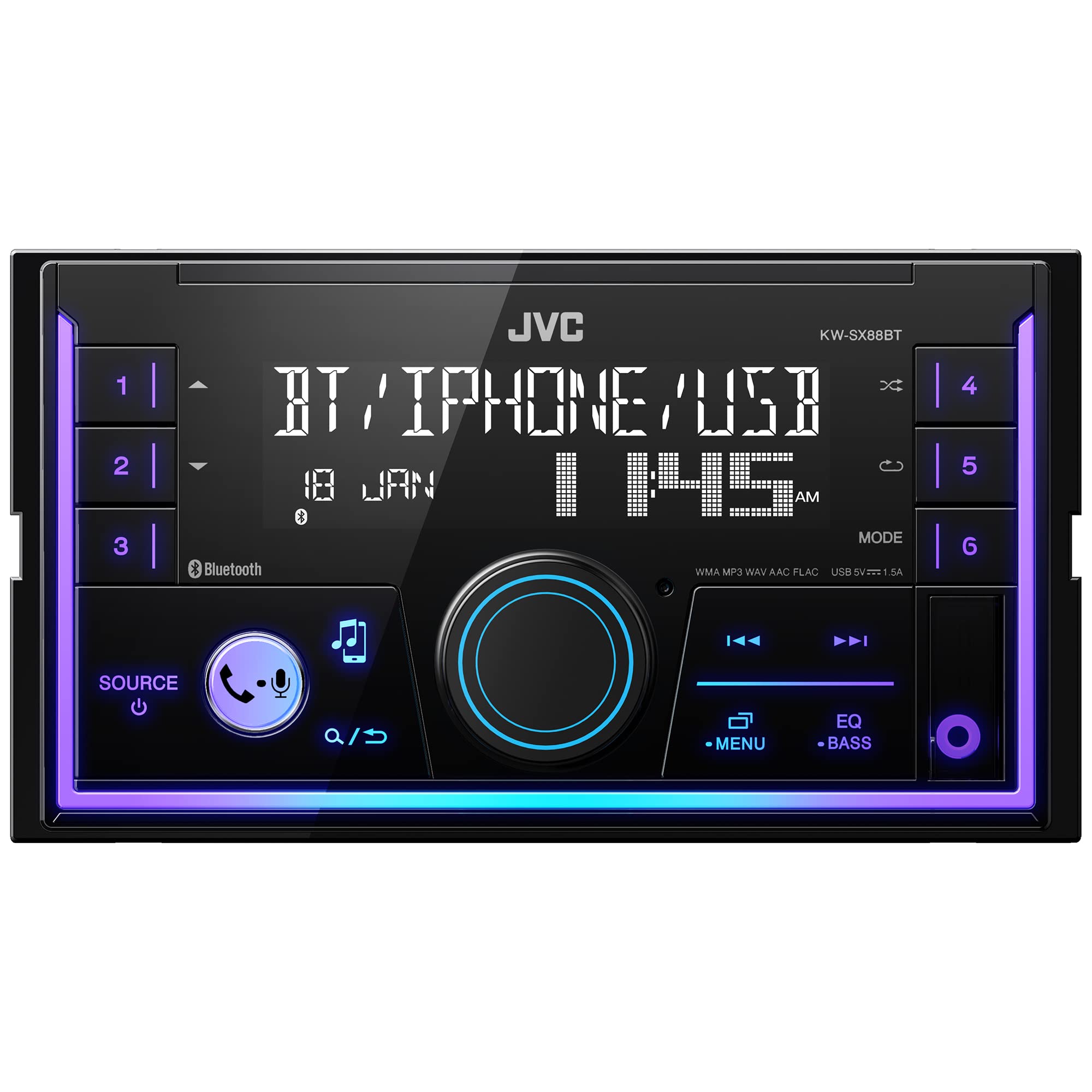 Estéreo De Coche Jvc Kw-sx88bt Bluetooth Double Din Con Pantalla Lcd - Venta Internacional.