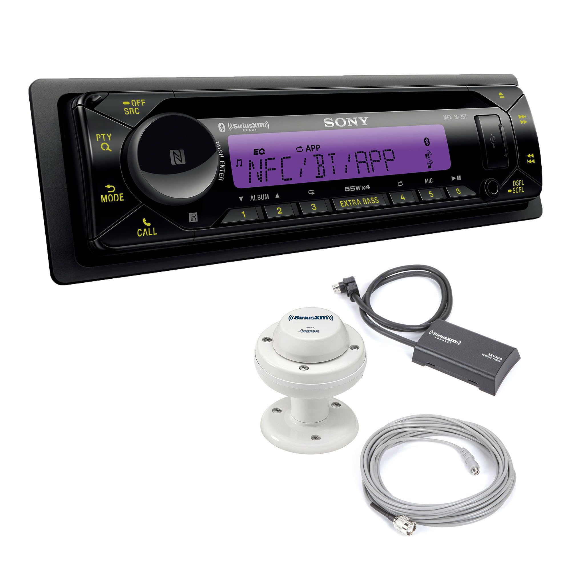 Sintonizador De Radio Satelital Sony Mex-m72bt Con Siriusxm Sxv300m1 - Venta Internacional.