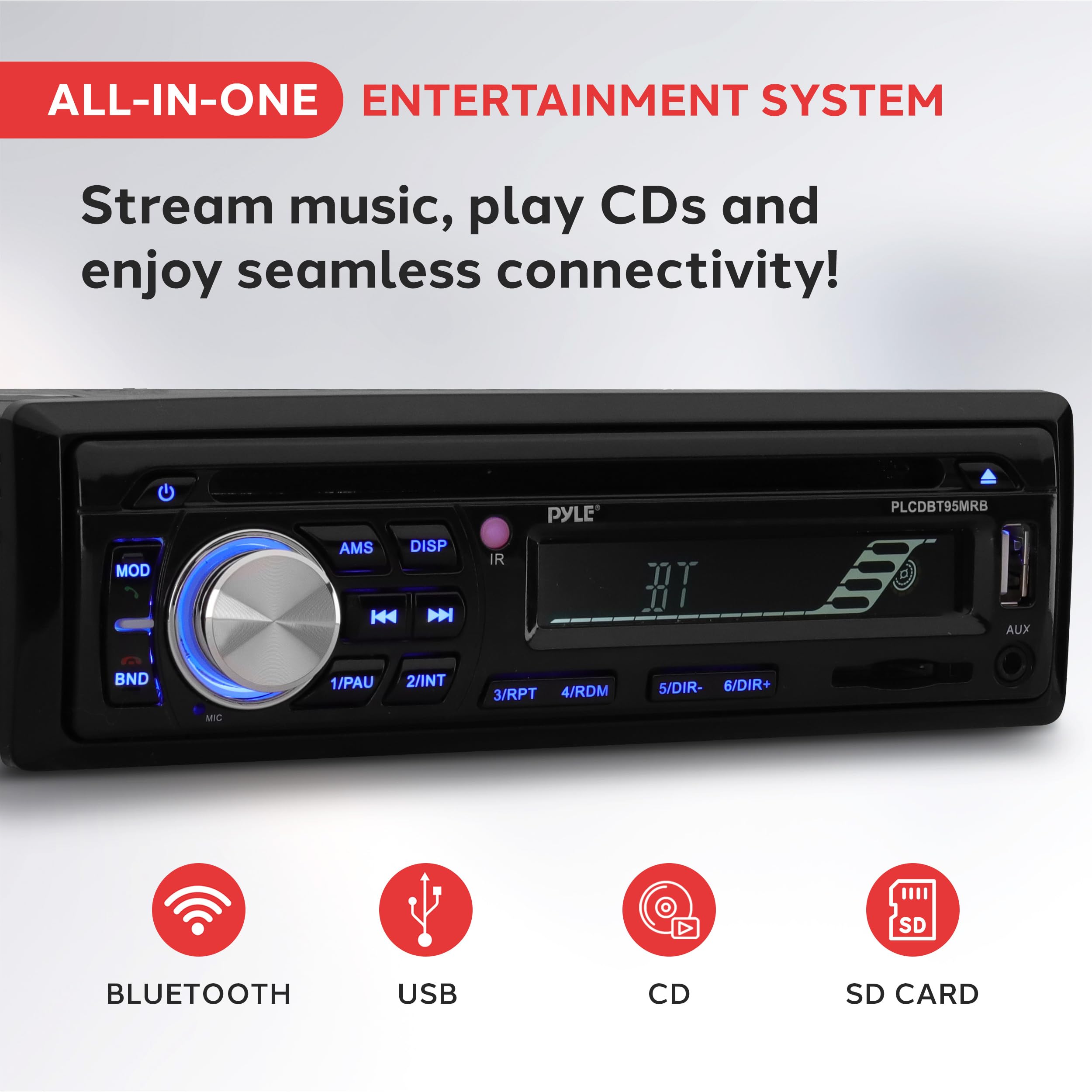 Foto 2 | Marine Audio Stereo Pyle Inalámbrico Bluetooth Con Altavoz De 6.5 Pulgadas - Venta Internacional.