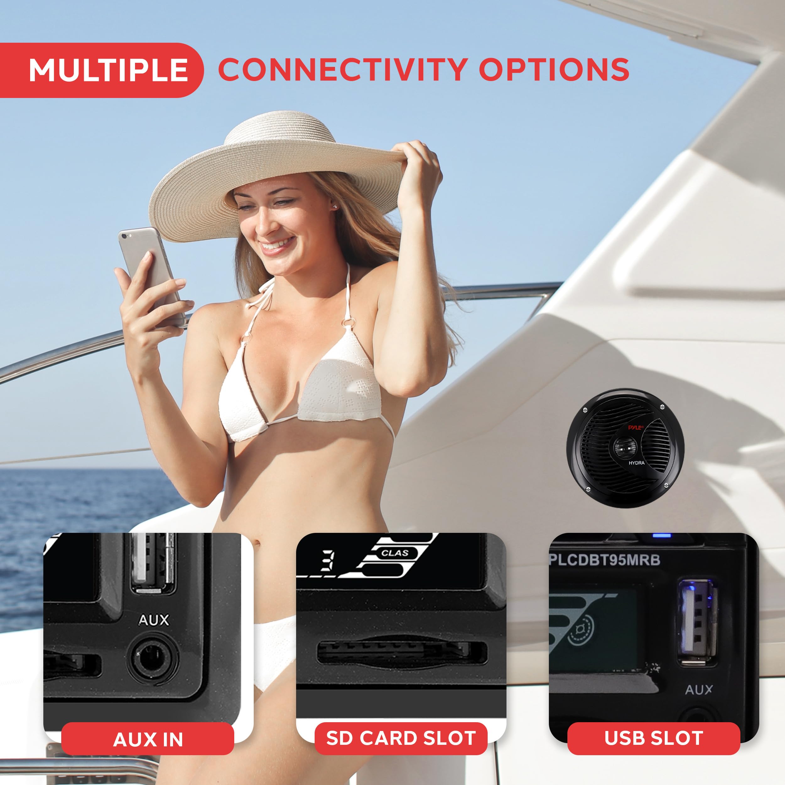 Foto 4 pulgar | Marine Audio Stereo Pyle Inalámbrico Bluetooth Con Altavoz De 6.5 Pulgadas - Venta Internacional.