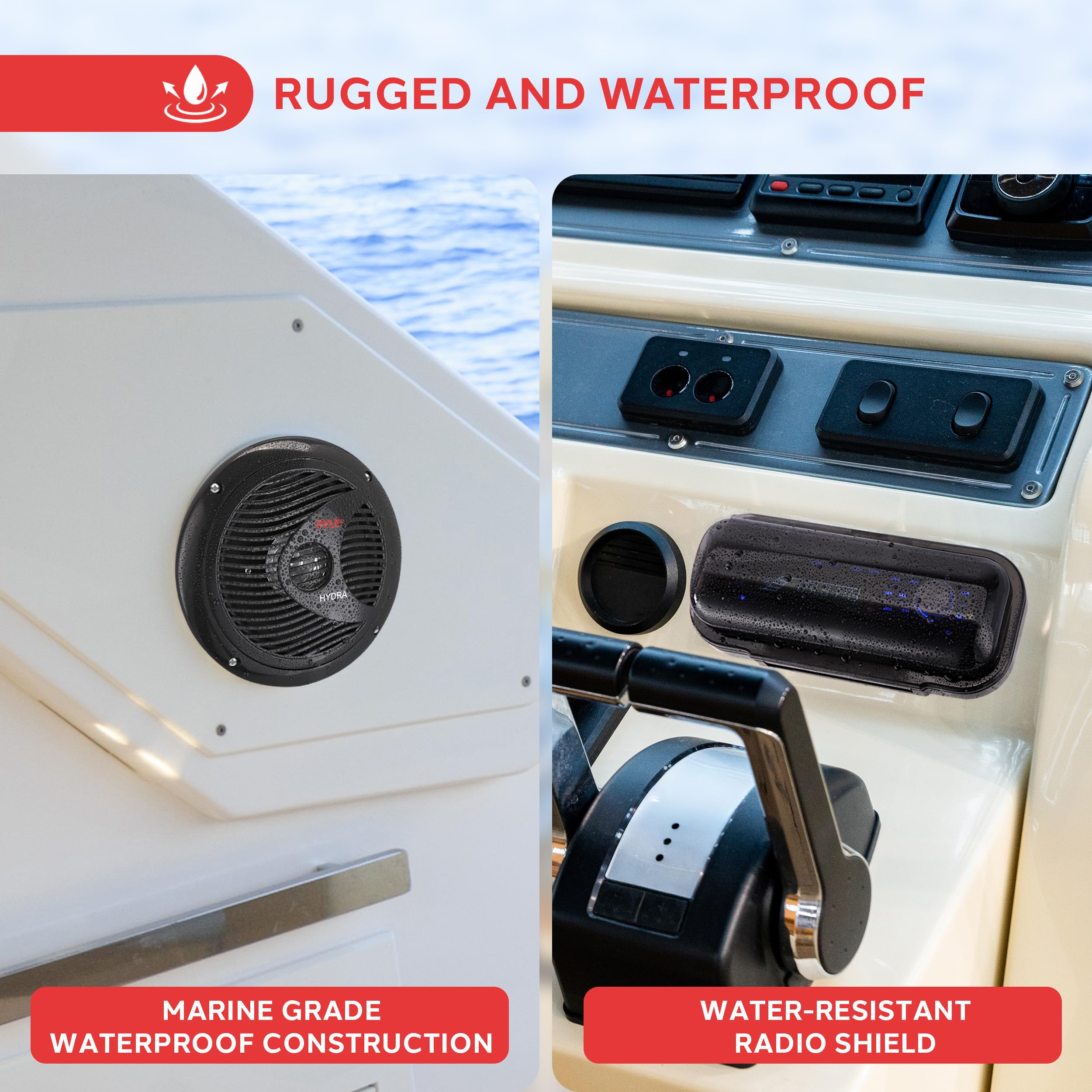 Foto 5 pulgar | Marine Audio Stereo Pyle Inalámbrico Bluetooth Con Altavoz De 6.5 Pulgadas - Venta Internacional.