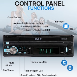 Foto 2 | Receptor De Vídeo Estéreo Para Coche Pyle Plts73ub.5 Bt Con Manos Libres - Venta Internacional.