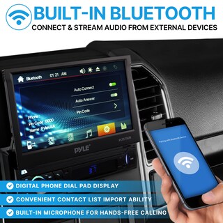 Foto 5 | Receptor De Vídeo Estéreo Para Coche Pyle Plts73ub.5 Bt Con Manos Libres - Venta Internacional.