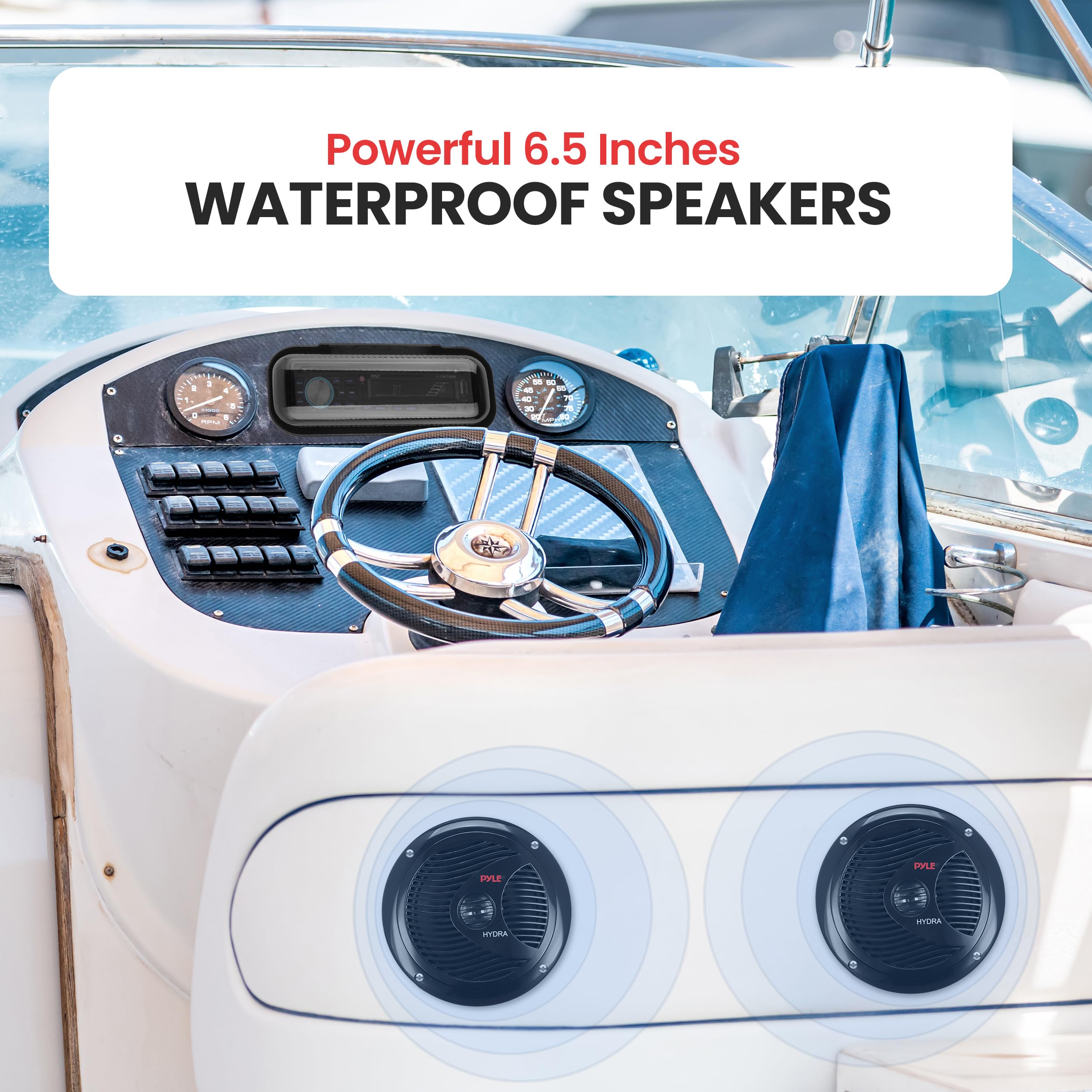 Foto 6 pulgar | Estéreo Bluetooth Para Coche Pyle Single Din Con Altavoces De 6.5 Pulgadas - Venta Internacional.